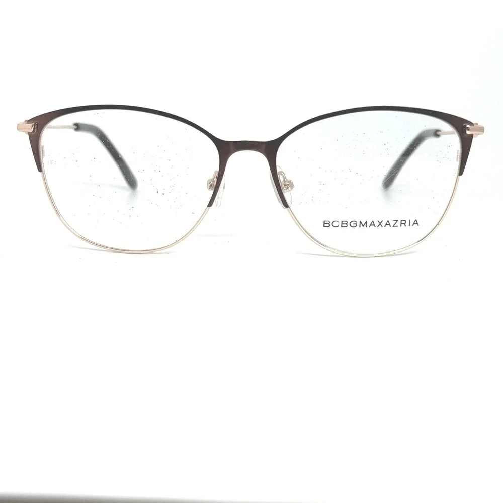 BCBGMAXAZRIA Freya Espresso Cat Eye Eyeglasses Frames 54‎ 15 135 Rose Gold 21377